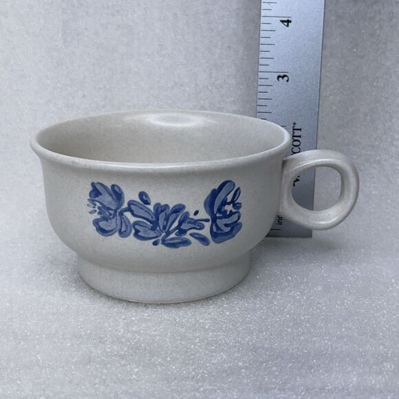 4x Pfaltzgraff Yorktowne Stoneware 1Y Flat Mug Vintage USA Castle Mark - Picture 14 of 15